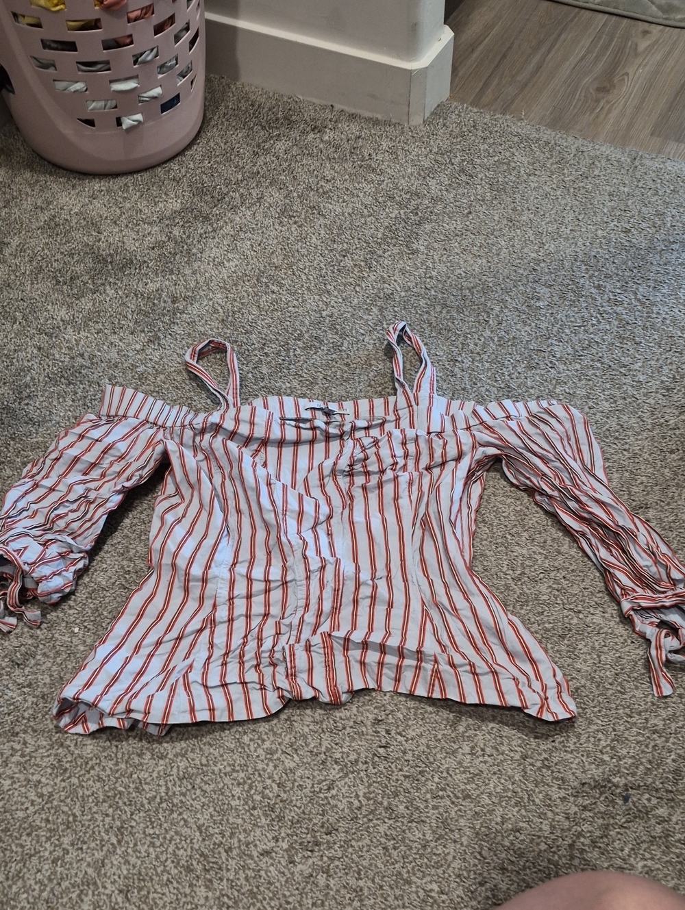 Striped Off The Shoulder Top